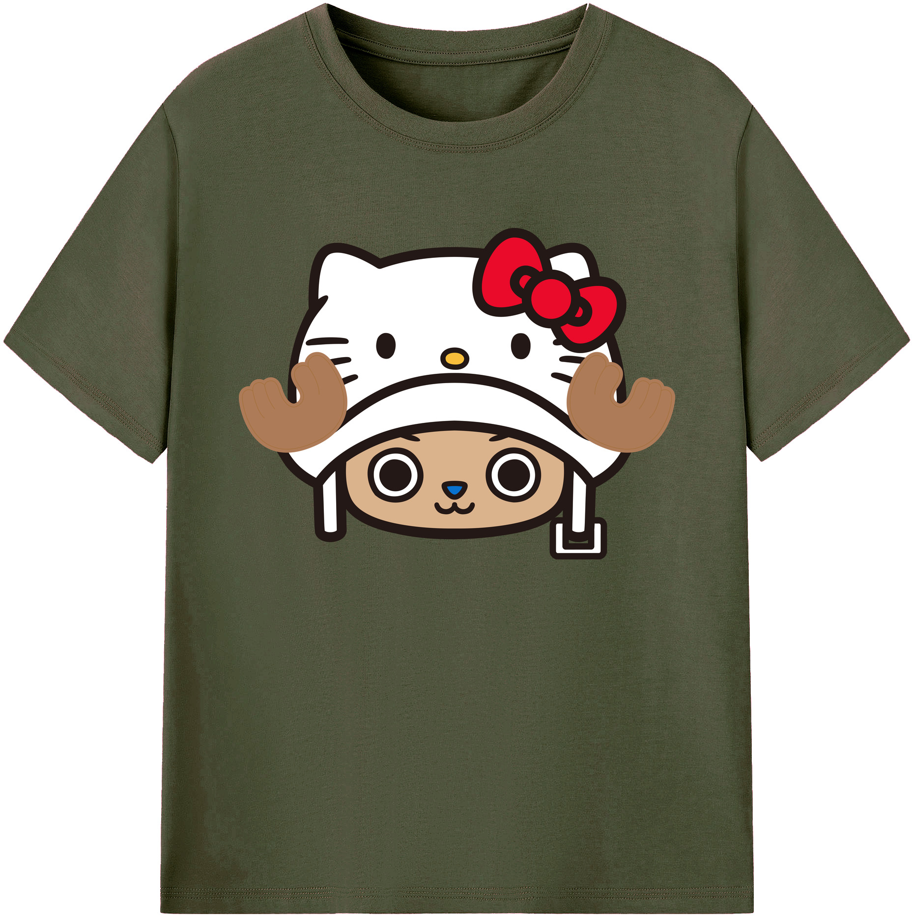（画像用） Hello Kitty ハローキティ 綿100％ メンズ半袖Tシャツ｜肌触りやわらか＆通気性